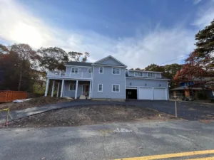 Finish Work & Painting completed on a residential exterior with final trim and surface coating applied