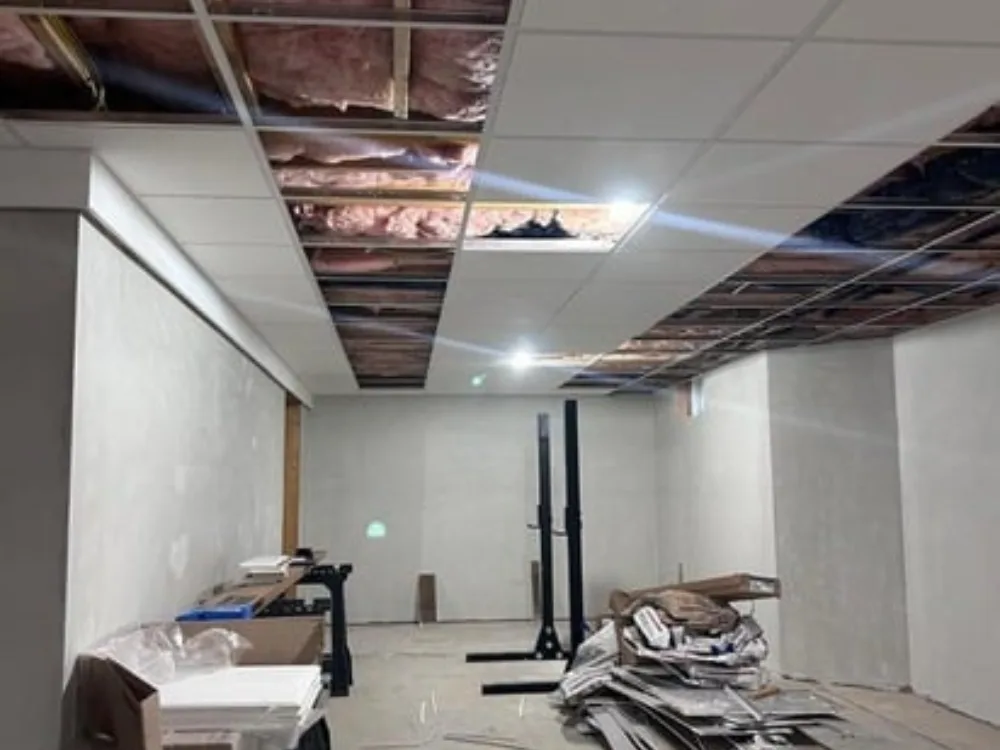 Basement Drop Ceiling Installation for Finished Basement Space